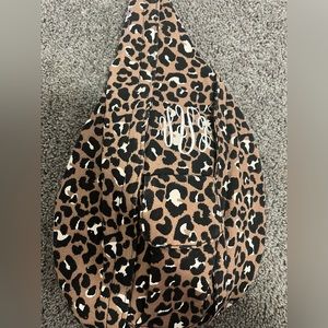 Leopard print saddle bag new